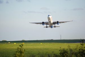 large airliner taking off from airport provided by airplane accident lawyer